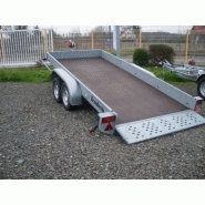 Remorque porte engin brenderup 2,5 t, 5,96m - 2 essieux_1