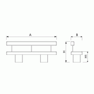 Banc urbain béton avec dossier 200 cm blanc granit_1