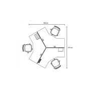 Bureau bench 3 personnes avec cloisons, idéal pour meubler un open space - ALIA_1