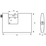 Cadenas à clé Cargo 70 mm Transit 2 - corps laiton monobloc, anse inox, compatible systèmes HG5, Adriatic_1