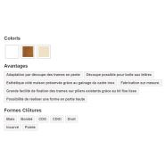 Clôture PVC CL 03 E / TYPE 06 E - CG Pro - embout plat - traverses inox gainées - claire voie_1