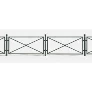 Epoca barrières urbaines - city design - un périmètre tubulaire et deux diagonales en plat avec un élément circulaire central