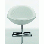 Fauteuil d'accueil Design AGIO - Offisit - Marron foncé_1