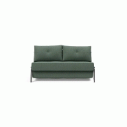 Canapé design convertible Cubed 02 Chrome - Innovation Living - 200x140 cm - Tissu Elegance Green_1