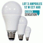 Pack de 3 ampoules LED 12W E27 A60 - Blanc neutre - Équivalent 80W incandescent - 1050 lm - Classe A+_1