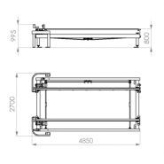 Train de stockage de piles - Machine pour palettes Platon - Poids 1279 kg - Dimensions et capacités optimales_1