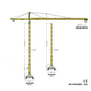 630 ec-h 50 litronic high-top grue à tour - liebherr - hauteur max. Sous crochet 80,00 m - capacité de levage max. 50 000 kg_1