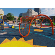 Filet tridimensionnel RED CUAT PRI5 - Structure métallique avec corde anti-vandalisme_1