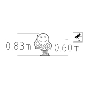 Jeu sur ressort Oscar - 2 places pour aires de jeux - réf 8057427 - Hags - Rouge - Scellement béton_1