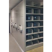 Rayonnage archive mobile - Alphadex - jusqu'à 8 niveaux de classement, bases mobiles sur rails_1