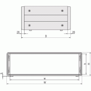 SCHROFF CompacPRO Coffret de bureau non blindé, 3 U, 84 HP, 271 mm_1