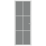 Vidaxl porte intérieure 76x201,5 cm blanc verre esg et aluminium 350588_1