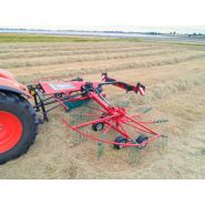 Outil agricole compact avec 10 bras par rotor