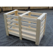 Caisses à claires voies en bois sur-mesure, avec ou sans couvercle - Palembal