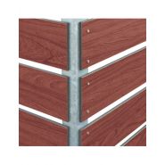 Compact - cache-conteneurs Challenv - 1 bac 4 roues - poteaux acier peint sur galva - bardage 7 lames en compact_1