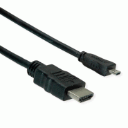 Roline green câble hdmi high speed avec ethernet, hdmi m - micro hdmi m, 2 m_1