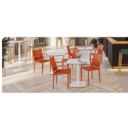 Table de réunion Détente - piètement métallique tulipe et embase carrée_1