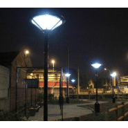 Lampadaire urbain solaire frisbi / led / en acier galvanisé / 3 m