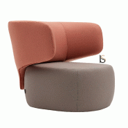 Sofa 1 place Basel - Softline - Feld marron 849_2