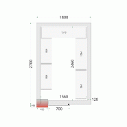 Chambre froide négative CRNF1827 Blanc 1800 x 2700 x 2200 mm TEFCOLD_1