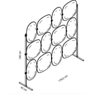 Cloison acoustique sur pieds FLOCON 12 panneaux - Référence 8042 FR207 - Technologie Snowsound_1