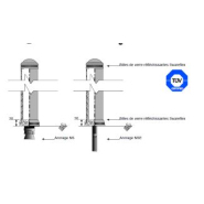 Potelet à mémoire de forme semi-rigide - Polyuréthane durable haute qualité - Pôle Cone - STI Balisage routier_1