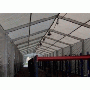 Tente de stockage classique - structure en aluminium anodisé - ancrage au sol par platine - dimensions 25 x 8 x 4 m_1
