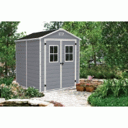Abri de jardin en résine - Premium 86 DPF - 3,75m² - Gris_1
