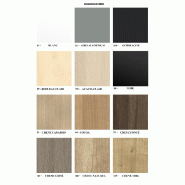 Armoire de bureau avec portes décor bois - MDD - Gris aluminium, Chêne naturel_1
