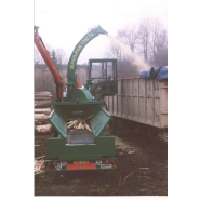 Broyeur à 6 couteaux radiaux de 600 mm sur remorque routière avec grue - SUPER-PAIN 1700TA 300CV_1