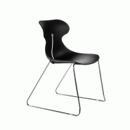 Chaise visiteurs avec piètement traineau Daryl - Noir_1