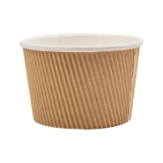 Pot à soupe double paroi carton ondulé brun intérieur blanc 500ml - par 500_1