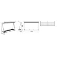 WDS180 - Banc connecté solaire - MMCité 1 a.S. - structure acier, panneau photovoltaïque, assise bois massif, Wi-Fi, chargeur USB_1