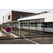 Abri vélos medium sécurisé - design moderne avec toiture inclinée - profondeur 3,20 m_1