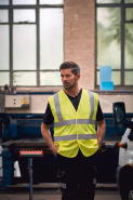 Gilet haute visibilité YHVW100ASFR - LSF (chaleur et flamme), antistatique, bandes réfléchissantes, normes ISO 20471 classe 2_1