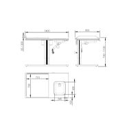 Table à langer pour handicapé - Granberg - électrique largeur 140 cm avec lavabo à droite - 332-141-0211_1