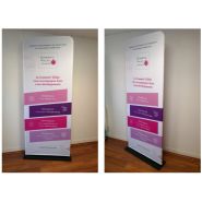 Totem signalétique - Magik Expo Formulate Monolith - structure tubulaire en aluminium Ø 30mm - impression recto/verso_1