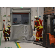 Couverture anti-feu pour palette de stockage batteries Lithium - 1,25 x 0,85 x 1,16 m - Haute résistance - 1000 °C en continu - PIC à 1750 °C : une solution de stockage sécurisé pour déchetteries_1