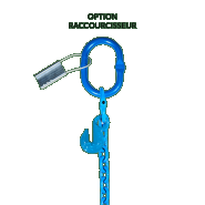 Élingue chaîne de levage 1 brin en acier grade 100  - REF : 23150Y_1