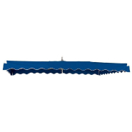 Kit parasol fixe 3x2.5 m bleu avec pied tripode - toile résistante et imperméable_1