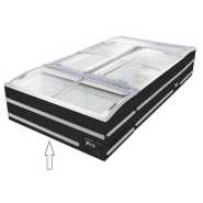 Congélateur magasin vitré de 2,00 mètres de couleur noire tête de gondole (r290 gaz écologique)_1