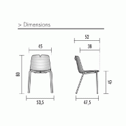 Lot de 2 chaises design Mindy - Mobel Linea. - Vert pistache_1