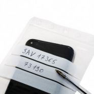 Sachet en plastique - sacs-direct - 120 x 180 mm - zip avec bandes blanches, résistant et transparent_1