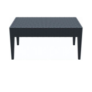 Table basse extérieur en résine tressée MIAMI - Stamp - Polypropylène imitation tressage, 45 cm de hauteur_1