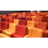 Fauteuil de conférence à piétement latéral avec accoudoir commun tout tissu pour ERP - MARIVAUX_2