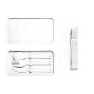 Boîte à lunch en plastique PP - Set de couverts inclus - 2 compartiments de 700 ml_1