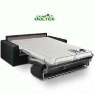 Canapé convertible express CRÉPUSCULE - Matelas 140cm Comfort BULTEX® - Polyuréthane noir - Fabrication italienne_1