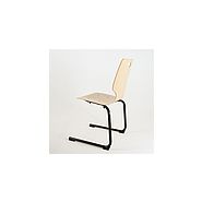 Luge 109 - Chaises empilables avec dossier échancré et structure pied luge chromée ou noire - Meubles Gaille SA_1