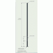 Mât d'éclairage public carré / hauteur 3 - 6 m / en acier galvanisé / diamètre de base 200 - 300 mm_1
