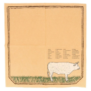 Serviette papier gaufré 2 plis beige motif Chicago 40x40cm - par 1200_1